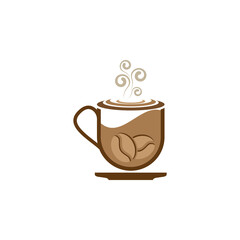 Coffee cup logo template