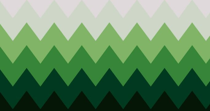 green zig zag background animation