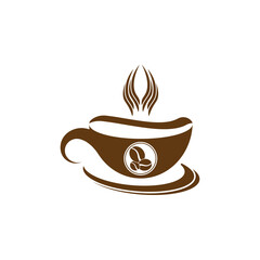 Coffee cup logo template