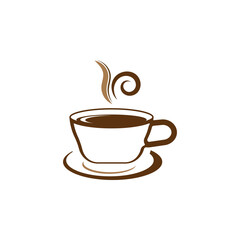 Coffee cup logo template