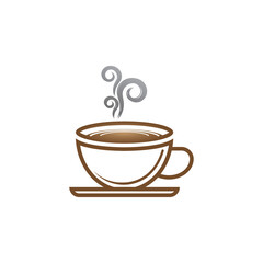 Coffee cup logo template