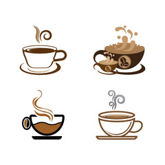 Coffee cup logo template
