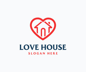 Love house Logo. Love Home Logo
