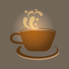 Coffee cup logo template
