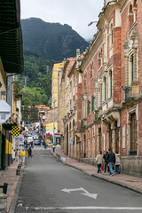 Tarde nublada en la ciudad de Bogotá (COLOMBIA), en el centro histórico en zonas de la...