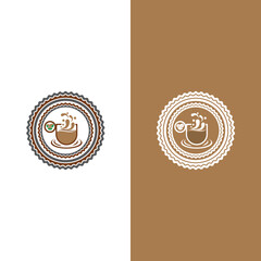 Coffee cup logo template
