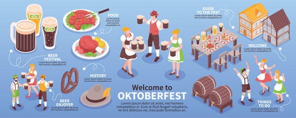 Isometric Oktoberfest Infographics