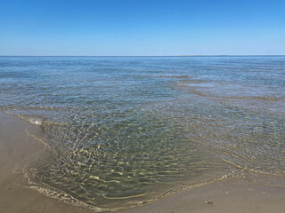 View on the North Sea at the beach from the island of Texel in the Netherlands