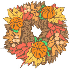 Autumn Leaves Wreath