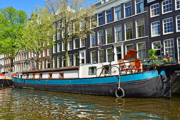 Amsterdam, Netherlands - may 22 2022 : touristy city centre