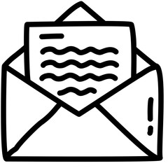 handdrawn letter icon