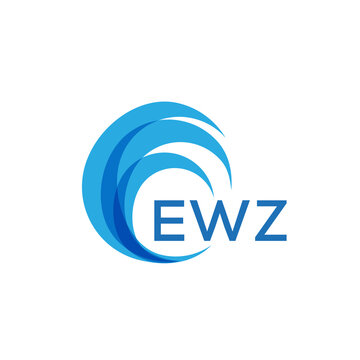EWZ letter logo. EWZ blue image on white background. EWZ Monogram logo design for entrepreneur and business. . EWZ best icon.
