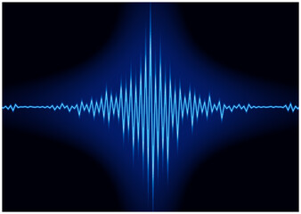 変動の激しい振幅の波形　科学　テクノロジーのイメージ