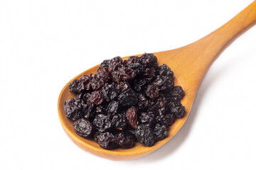 Dried currants on the white background
