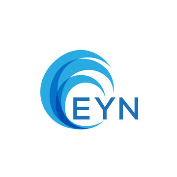 EYN letter logo. EYN blue image on white background. EYN Monogram logo design for entrepreneur and business. . EYN best icon.
