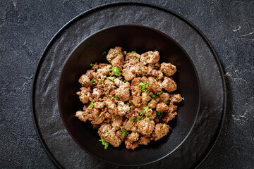 fried Italian sausage of freshly ground pork meat