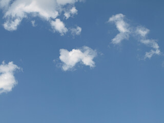 blue sky with some clouds without any surroundings.