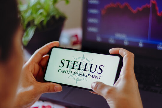 August 15, 2022, Brazil. In this photo illustration, the Stellus Capital Management logo is displayed on a smartphone screen.