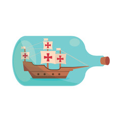bottle sailing ship