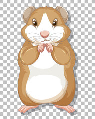 Hamster in cartoon style