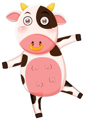 Fototapeta premium Cute cow cartoon character