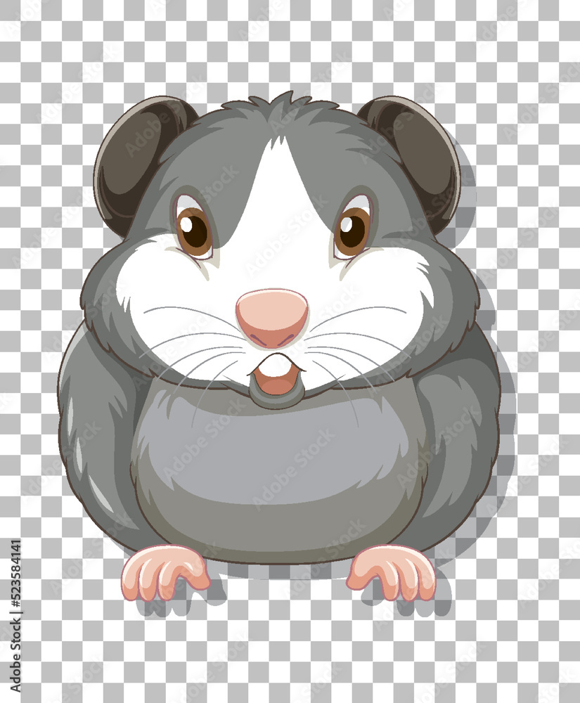 Wall mural Hamster in cartoon style