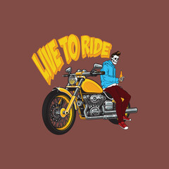 Motorcycle Print Ready Art Work