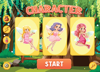 A game background template with elements