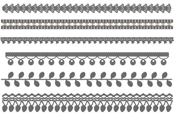 かぎ編みレースリボンの素材セット2