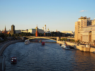 View of the Moskva River and the Moscow Kremlin from the Patriarchal Bridge
