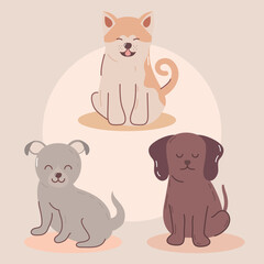 icon set of dogs
