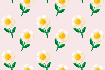 The seamless pattern of cute flower