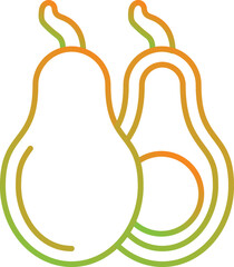 Fototapeta premium Avocado Icon
