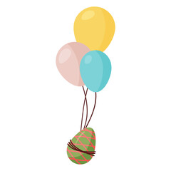 Flying Egg on Three Balloons