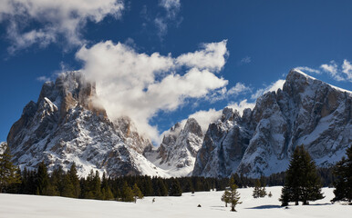 Alpe di Siusi innevata