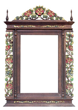 carved flowers frame for design and decoration