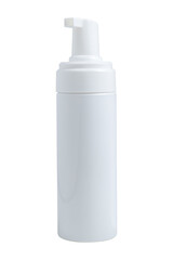 Plastic white container for cleansing foam or Face cleanser isolate on white