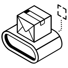 Modern outline icon of product production 