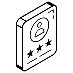 Check this linear icon of profile review 