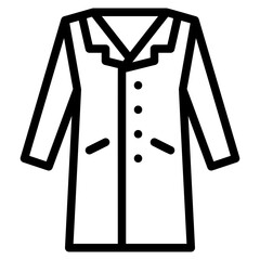 overcoat black outline icon