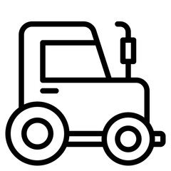 tractor black outline icon