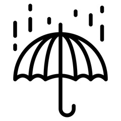 rain black outline icon