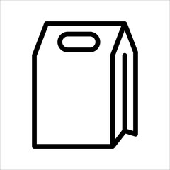 Shopping bag outline icon. linear style sign for mobile concept and web design. Symbol, logo illustration on white background