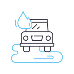 accident line icon, outline symbol, vector illustration, concept sign