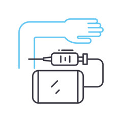 addict line icon, outline symbol, vector illustration, concept sign