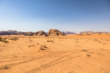 Fototapeta na wymiar Desierto Wadi Rum