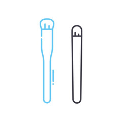 angle shadow brush line icon, outline symbol, vector illustration, concept sign