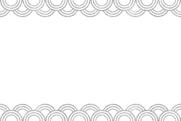 背景素材　二重の青海波　シルバー