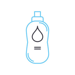 baby oil line icon, outline symbol, vector illustration, concept sign