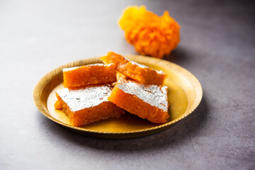 Moti Pak or Motichur barfi/motichoor burfi is a popular indian sweet for diwali, special occassion